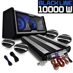 4.1 Auto Lautsprecherset Komplett Hifi Set "Black Line 600" 10000W Endstufe Verst�rker 16cm Boxen Subwoofer