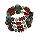 Sterling Silver 3-Row Multi-Gemstone Wrap Bracelet