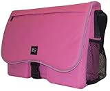 Computer Gear Case Gear Messenger Style Shoulder Pack 15.6 inch Widescreen Notebook Laptop Bag and Carry Case - Pink