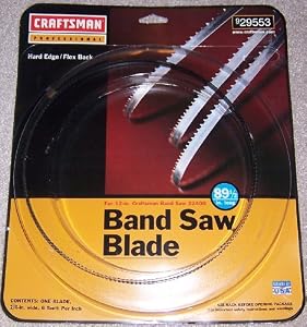 Band Saw Blade 1/4" 6 teeth per inch 89 1/2" long for 12" Craftsman