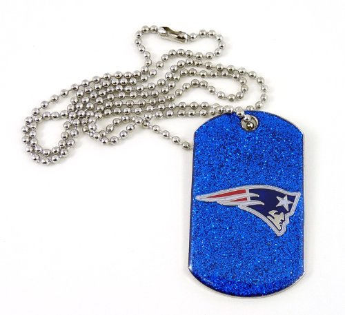 NFL New England Patriots Glitter Dog Tag