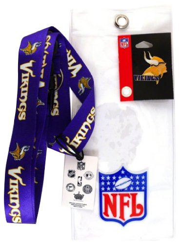 Minnesota Vikings Lanyard with Ticket Holder and Logo Pin