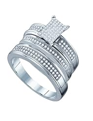 0.42CT DIAMOND MICRO PAVE TRIO SET