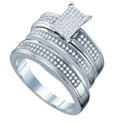 Cheap Girls Jewelry 0.42CT DIAMOND MICRO PAVE TRIO SET For Sale