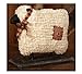 Your Hearts Delight Chenille Fabric Sheep on Wood Base, 8-Inch