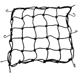 Heavy-Duty 15" Cargo Net for Motorcycles, ATVs - Stretches to 30" (Black)