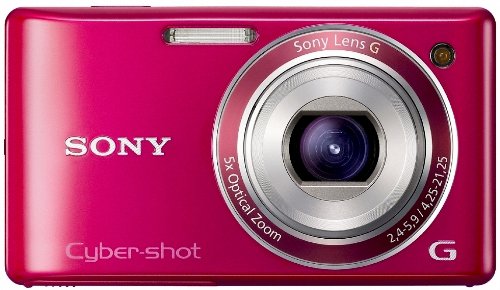 Sony DSC-W380R Digitalkamera (14 Megapixel, 24mm Sony G Weitwinkelobjektiv mit 5fach optischem Zoom, 6,9 cm (2,7 Zoll) LC-Display, HD Video (720p)) rot