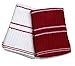 DII Basic Ribbed Terry Kitchen Basics Collection, Red, Dishcloths, 12 Piece