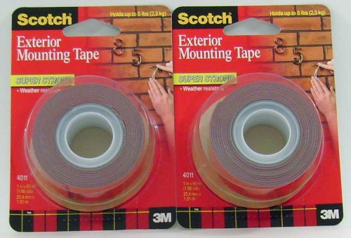 Scotch 3m Exterior Mounting Tape #4011 1inx60in Roll 2 Pack FREE SHIPPING