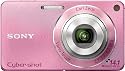 Sony DSC-W350P Digitalkamera (14 Megapixel, 26mm Carl Zeiss Vario Tessar Weitwinkelobjektiv mit 4fach optischem Zoom, 6,9 cm (2,7 Zoll) LC-Display, HD Video (720p)) pink