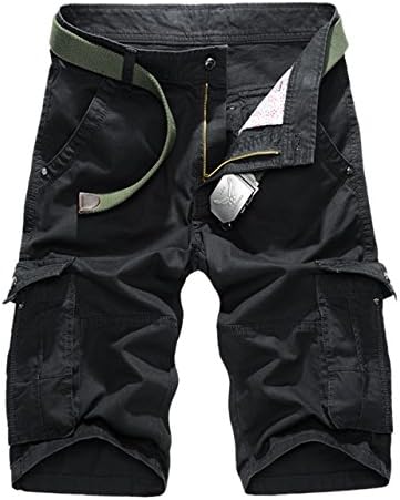 ABUSA Men's Vintage Snaps Pockets Summber Best Cargo Shorts E2 Size 38 Black