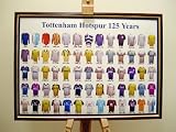 TOTTENHAM HOTSPUR FC FRAMED FOOTBALL SHIRT POSTER THROUGH THE AGES