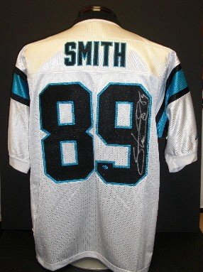 Steve Smith Autographed/Hand Signed Carolina Panthers Authentic White Jersey