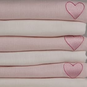 Lollipop Lane - Muslin Squares - Pink Sweetheart - 6 Pack