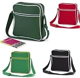 Retro Flight Bag im Stil der Siebziger Jahre. Schultertasche aus PVC in 4 trendigen Farben
