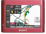 Sony NVU44 3.5-Inch Portable GPS Navigator with Text-to-Speech (Red)