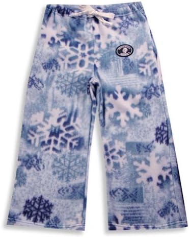 Grandma Pajama Pants - Girls Polar Fleece Snowflakes Pajama Pant, Light Blue 11858-18