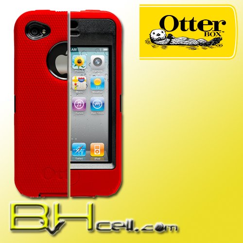 51PRsLcvNSL OtterBox Case for iPhone 4G (Red/Black) (Fits AT&T iPhone)