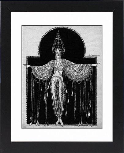 Framed Prints of Art deco illustration for showgirl entitled Pearls, 1920s from Mary Evans