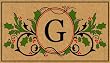 Monogram Holiday Coir Mat - G Monogram Holiday Coir Mat - G