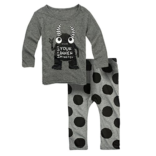 Big Elephant Baby Boys' 2 Piece Long Sleeve Pants Clothing Set G32