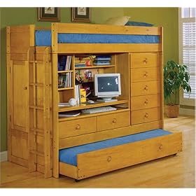 Mountain River Computer Loft Bed