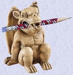 Gothic Pen Holder Medieval Sculpture Gargoyle (The Digital Angel)