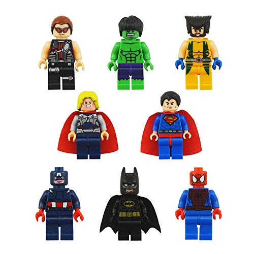 Super Heroes Series 8 Pc Set Minifigures Building Toys New 100% Compatible