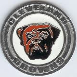 NFL Cleveland Browns Poker Guard with black velvet pouch