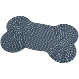 BLUE - Bone Shaped Knit Rug / Placemat
