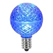 Pack of 12 LED G40 Blue Replacement Christmas Light Bulbs - E17 Base