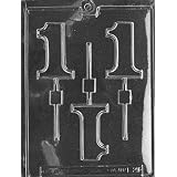 Buy 1 LOLLY Letters and Numbers Candy Mold Chocolate by CybrTrayd