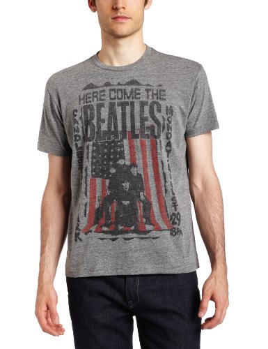 Junk Food Clothing Men's Here Come The Beatles Vintage Crewneck Tee