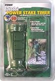 Multi-outlet & Power Strips: Prime PBTN0006 Outdoor Power Stake with 3-outlets Sliding Outlet Covers On/Off Switch 6 -Foot Cord and Timer Function, Green
