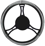 Elegant 48012 Grey Carbon Fiber Steering Wheel Cover