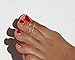 LanLan Lady Elegant Simple Adjustable Gold Silver Metal V Toe Ring Foot Beach Jewelry ,Main Color:gold