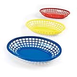 Charcoal Companion CC2019 Plastic Barbecue Serving Baskets, 6/Assorted Colors