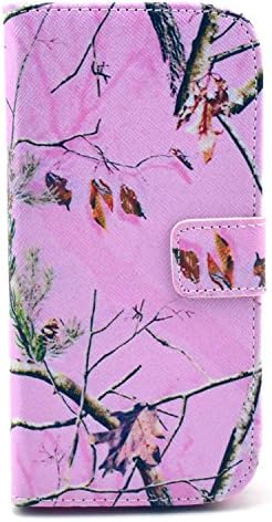 M8 Case,HTC One M8 Case,Nancy's Shop Pattern Premium Pu Leather Wallet [Stand Feature] Type Magnet Design Flip Protective Credit Card Holder Pouch Skin Case Cover for HTC One M8(built-in Credit Card/id Card Slot)- (Pink Tree)