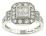 Pave and Princess Cut Fashion Diamond Ring 1.00cttw