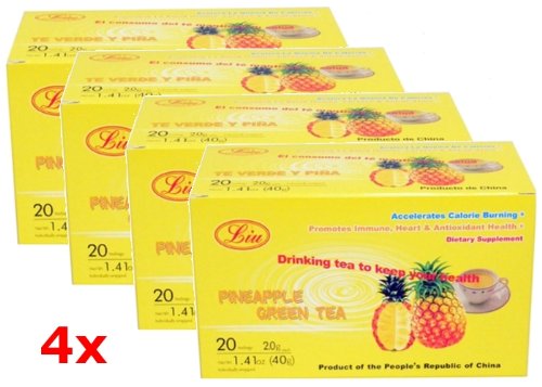 TE DE PINA PINEAPPLE 4 PACK CHINESE GREEN TEA LIU ADELGAZAR WEIGHT LOSS NATURAL