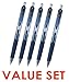 Uni-ball Signo RT Rubber Grip & Click Retractable Ultra Micro Point Gel Pens -0.38mm-blue black Ink-value Set of 5