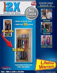 Closet 2X TM Closet2X Closet Organizer As Seen On TV