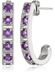 Sterling Silver J-Hoop Earrings