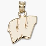 Wisconsin Badgers 1/2 New Motion W Pendant - 10KT Gold Jewelry