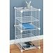 Stacking Wire Storage Cubes - Set of 2 with Divider Panels in White