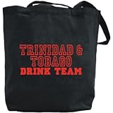 Canvas Tote Bag Black  Drink Team Trinidad & Tobago  Country