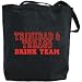 Canvas Tote Bag Black " Drink Team Trinidad & Tobago " Country