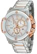 Oniss #ON612-M Men's Bold Collection White Ceramic Combo Swiss Chronograph Watch