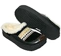 Earth Alpine Black Sherling Clogs Women