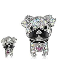 Betsey Johnson "Holiday Boxed" Gift Box with Bull Dog Pin Set